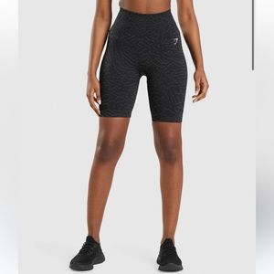 Gymshark, Whitney Simmons Black Adapt Animal Seamless Cycling Shorts